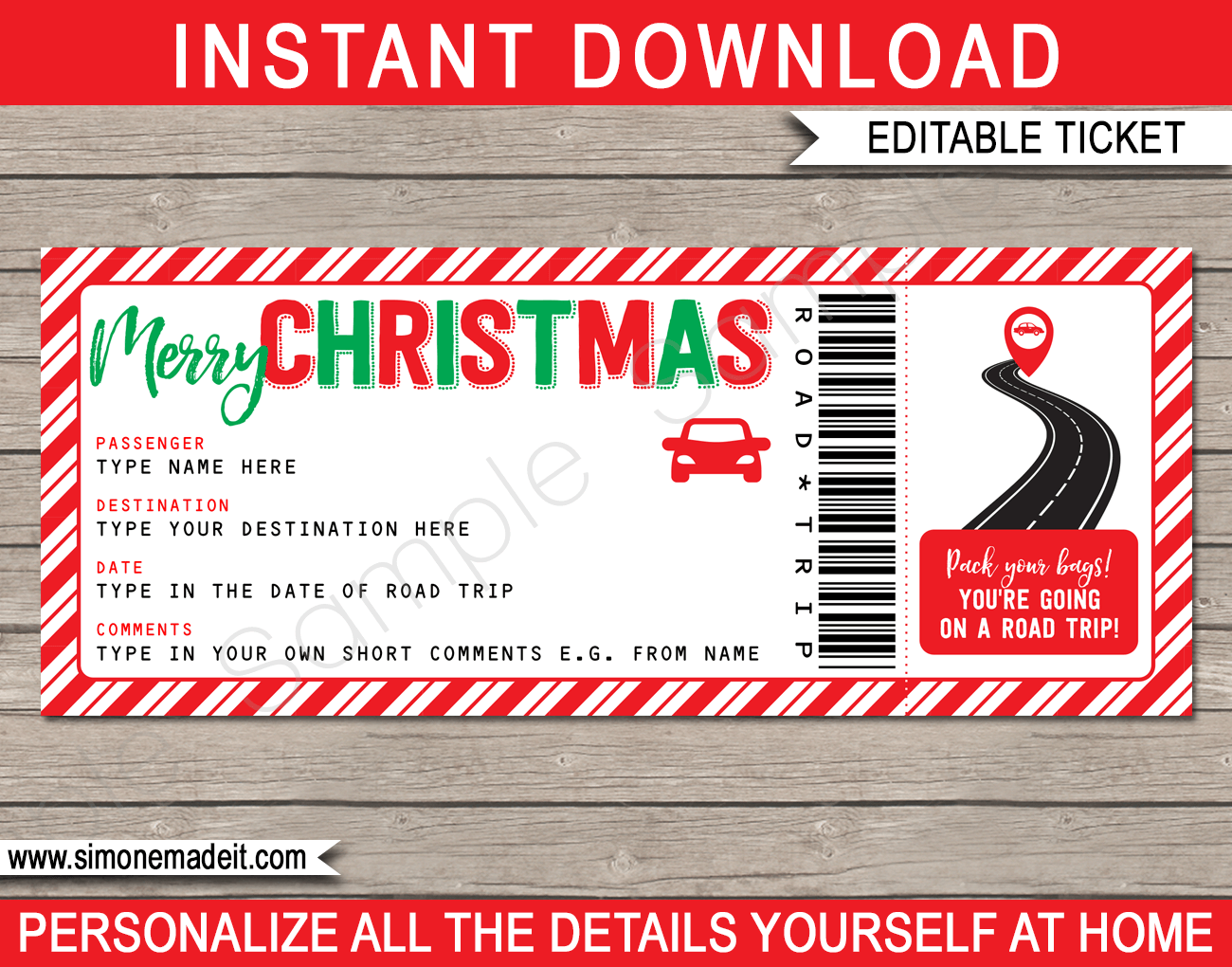 Free Printable Surprise Trip Ticket Printable Templates