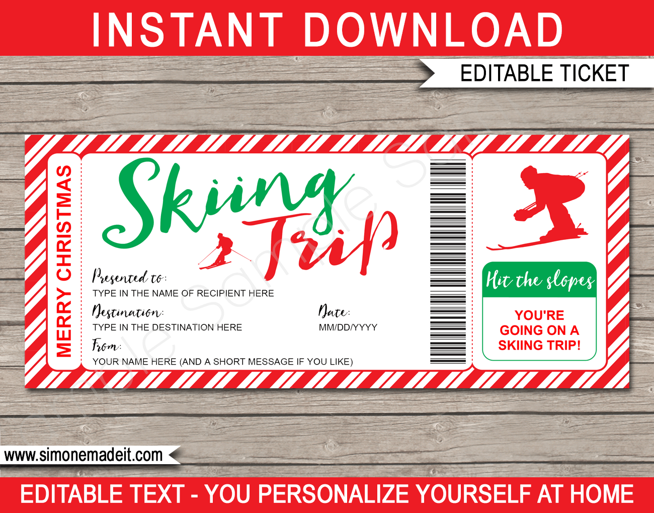 Free Ski Lift Ticket Template