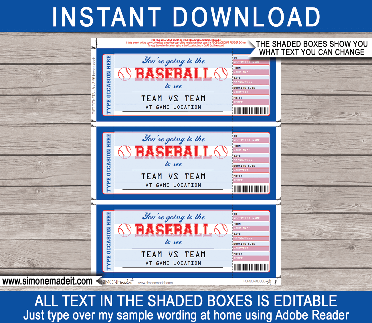 sox ticket template