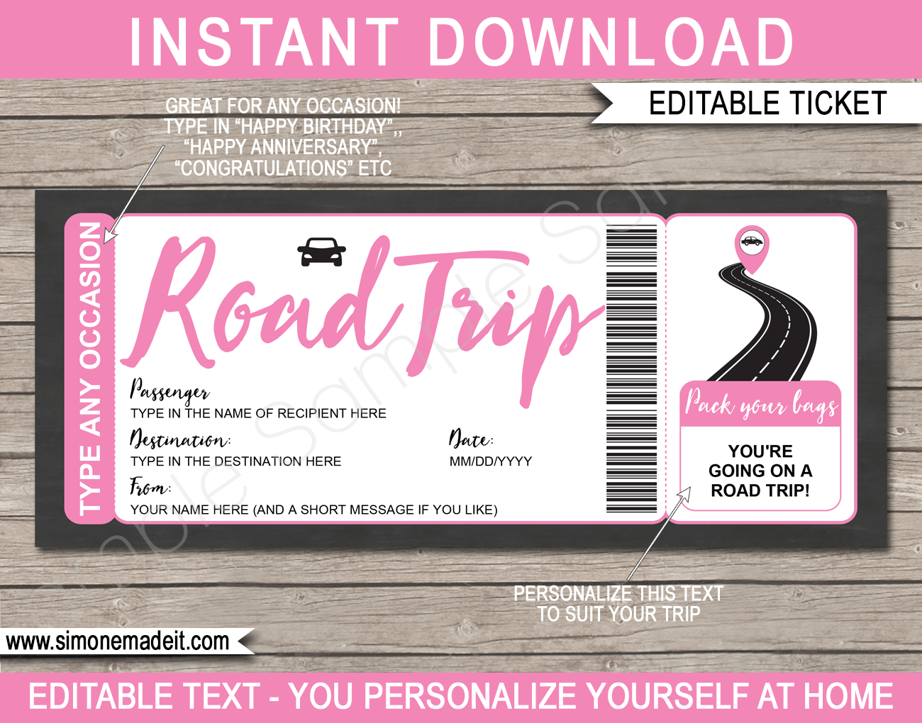 Graduation Road Trip Ticket Template Printable Surprise Road Trip graduation-road-trip-ticket-template-printable-surprise-road-trip