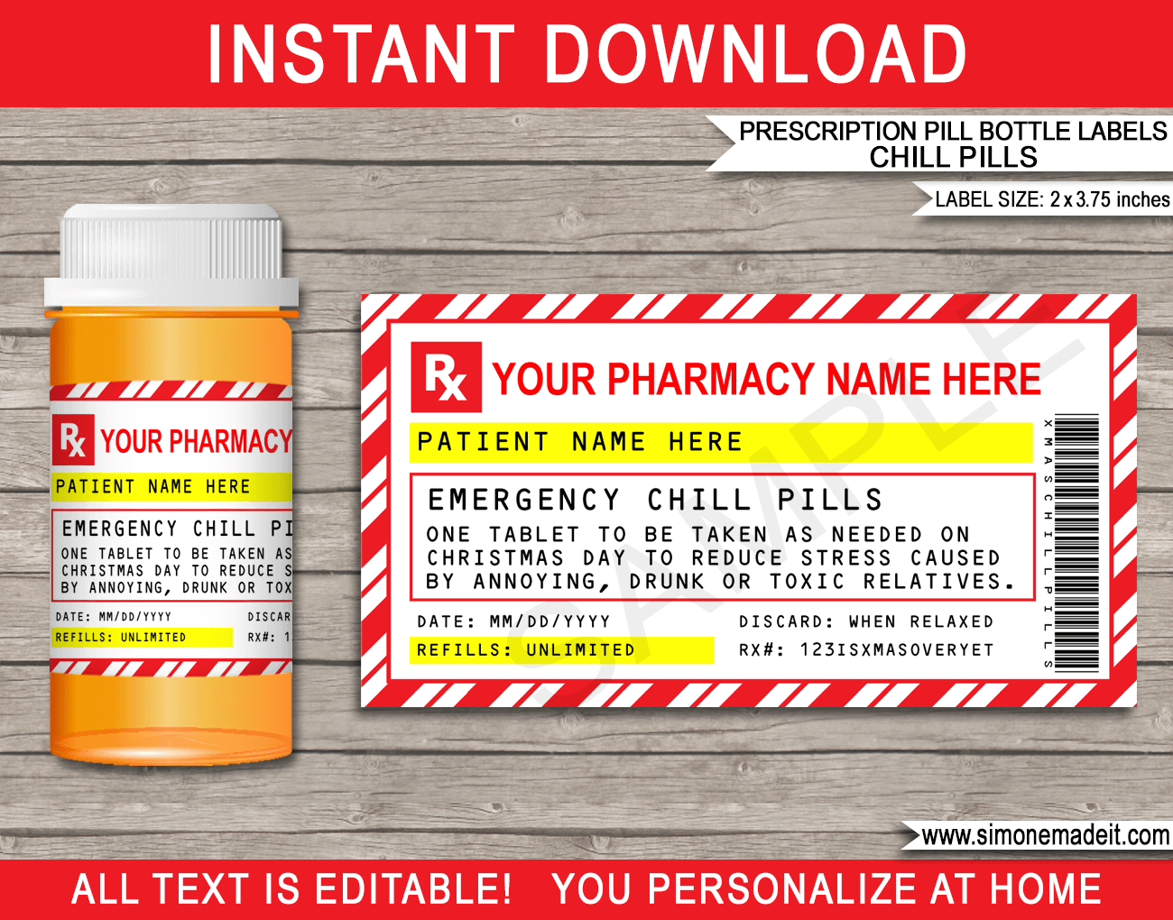 Prescription Labels Template