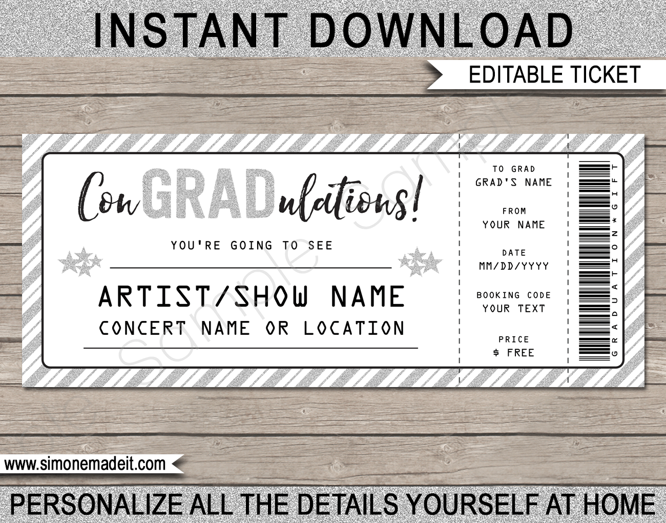 Concert Ticket Template Free Download from www.giftsbysimonemadeit.com
