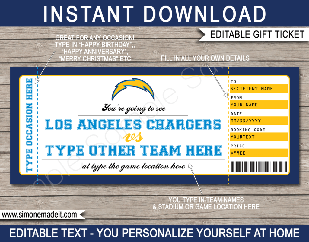 Chargers Tickets 2025 Fran Blanche