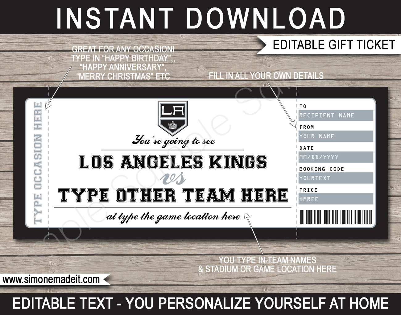 Tickets, Los Angeles Kings