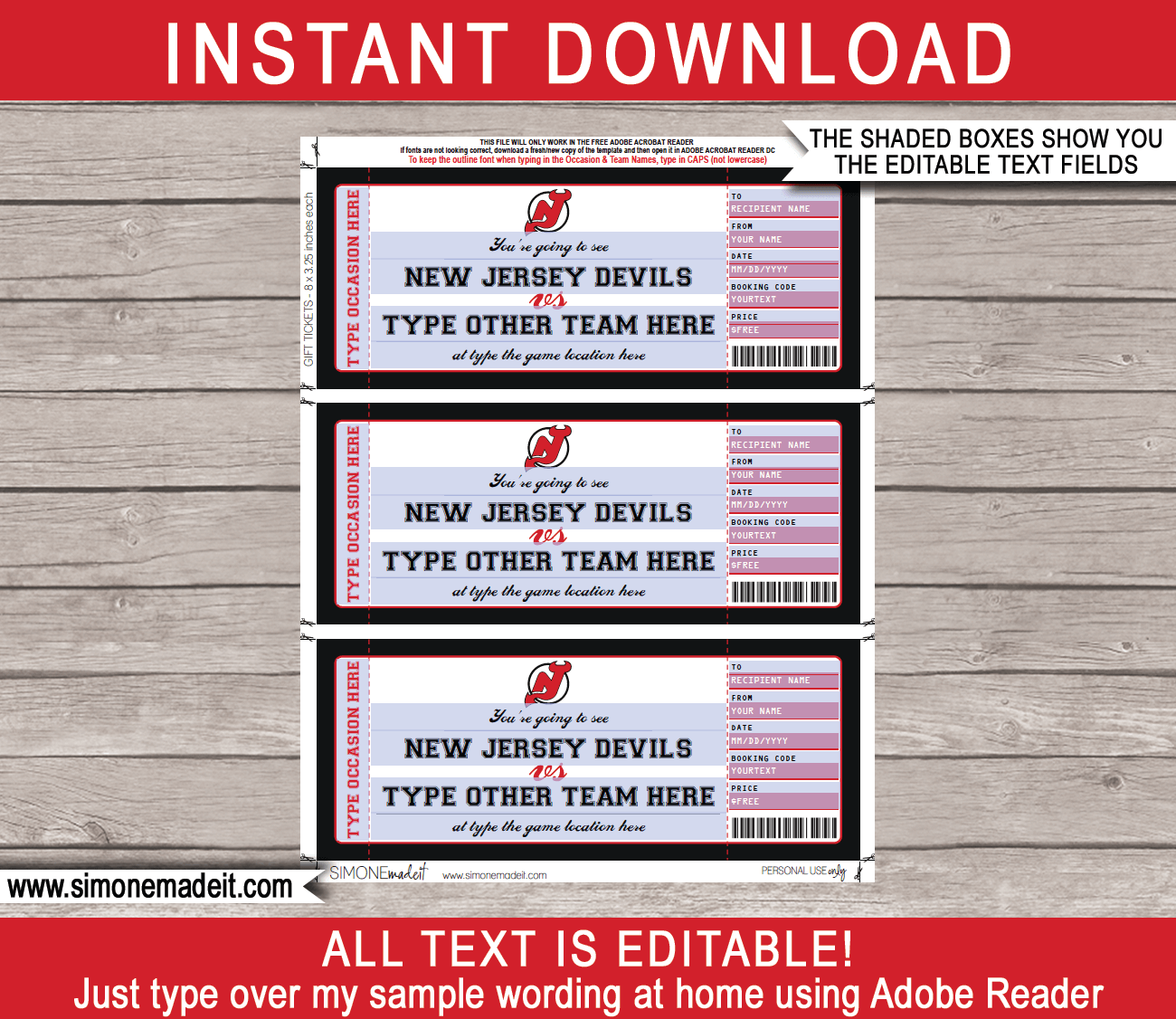 New Jersey Devils Tickets on Behance