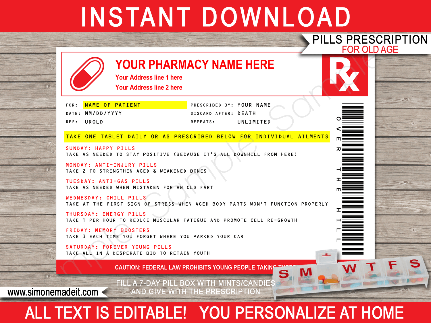 printable-old-age-prescription-template-gag-birthday-gift-fake