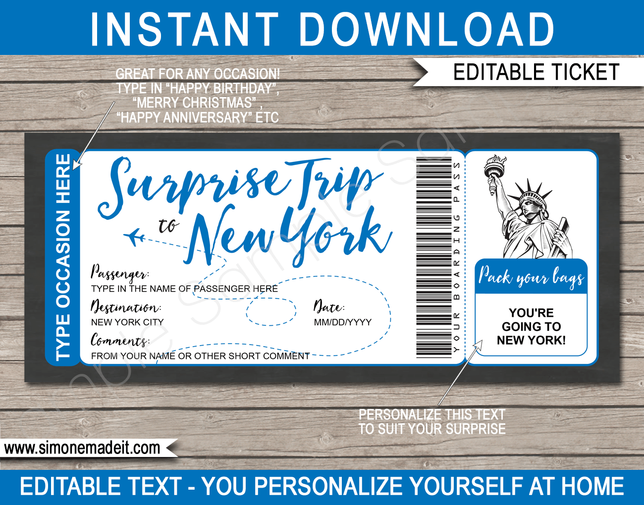 surprise trip reveal ideas new york