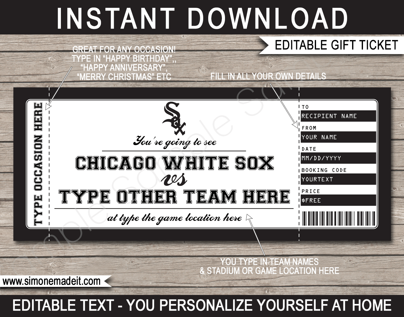 printable red sox ticket