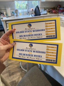 Golden State Warriors Game Tickets Gift Idea