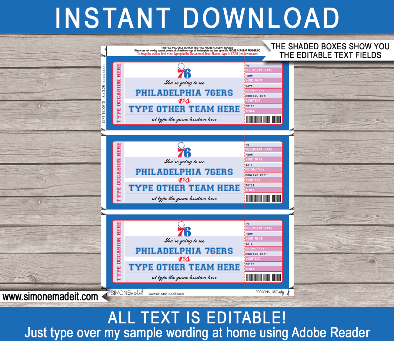 printable surprise basketball game tickets gift voucher template