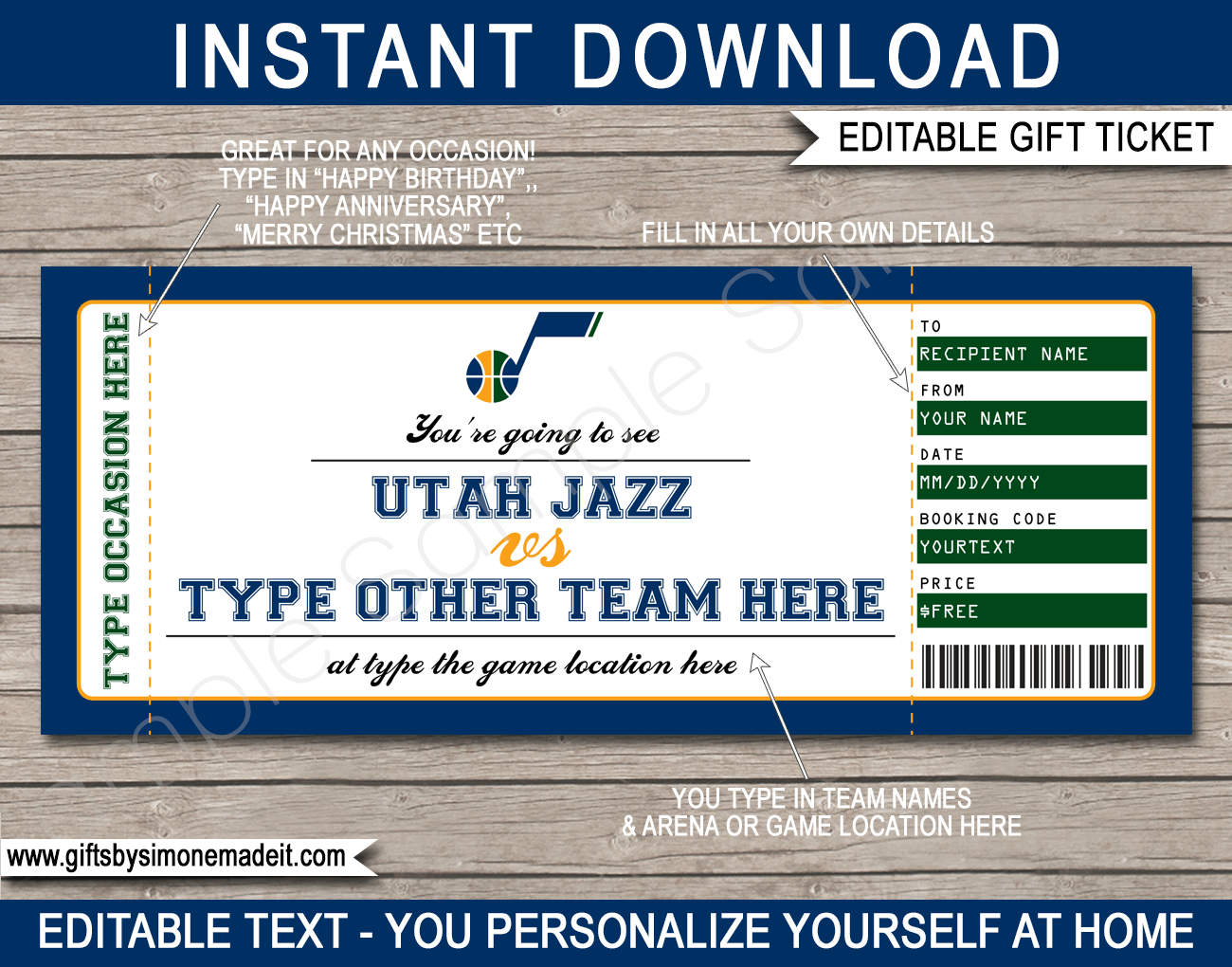 Utah Jazz - Get a Jazz Team Store gift card (enough for a