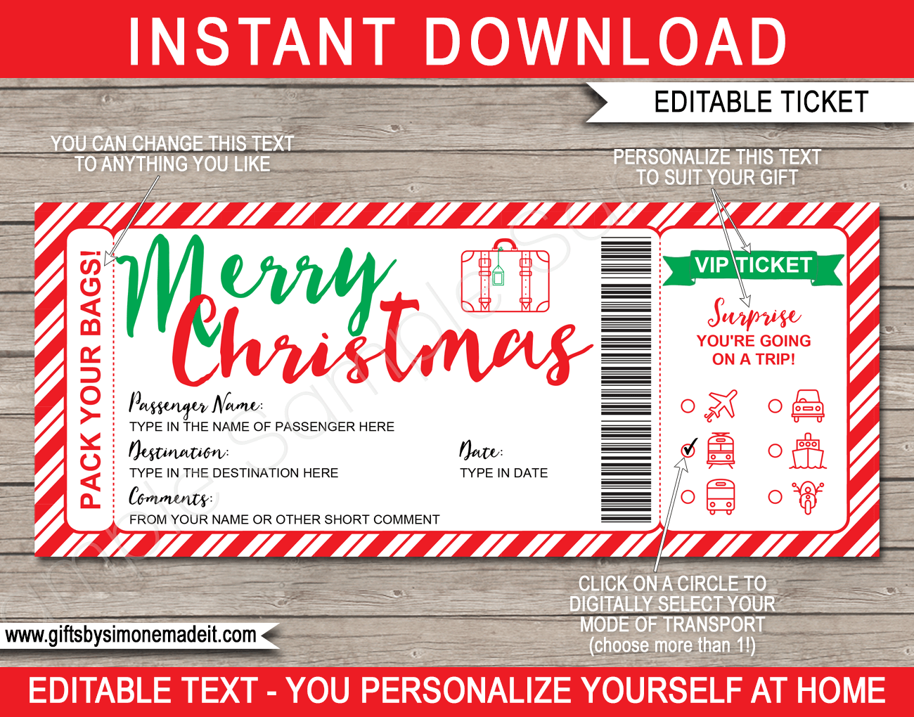 Surprise Holiday Template Free Printable Templates