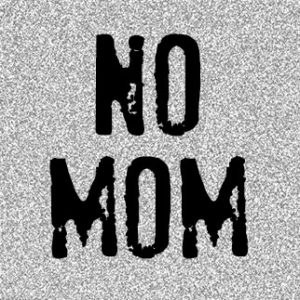 Silver Glitter & White - NO MOM