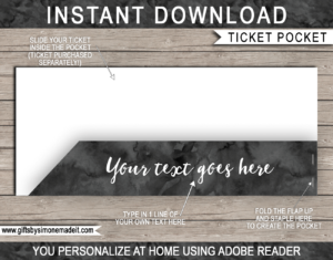 Printable Gift Voucher Pocket Sleeve Template | Printable Envelope / Holder | DIY Editable Text | INSTANT DOWNLOAD via gftsbysimonemadeit.com