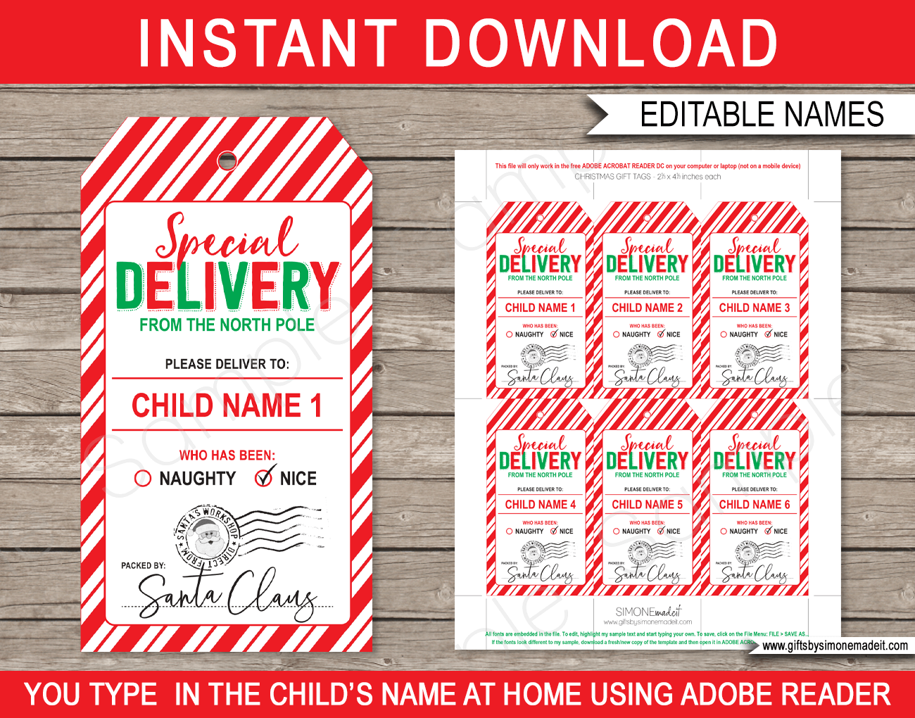 Santa's Special Delivery: Personalized Name Christmas Wrapping Paper for  Kids, From Santa Custom Wrapping Paper for Kids, Unique Gift Wrap 