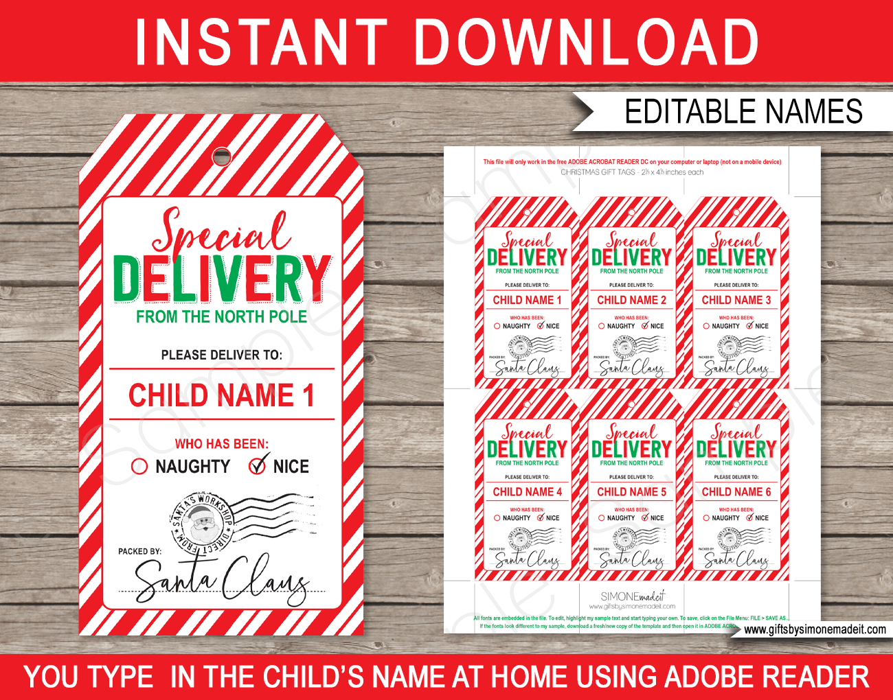 Free Printable Editable Christmas Tags  Christmas tags printable,  Christmas gift tags printable, Free christmas tags printable