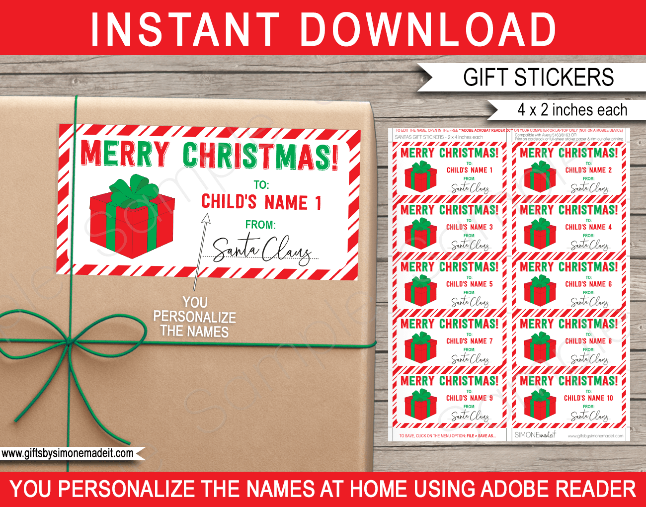 Christmas Special Delivery Gift Tags Printable Template