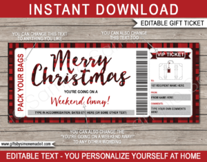 Christmas Cruise Trip Ticket Surprise Gift Voucher (Download Now