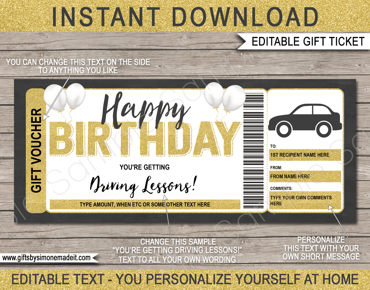 Free Printable Gift Voucher Template For Driving Lessons Printable 