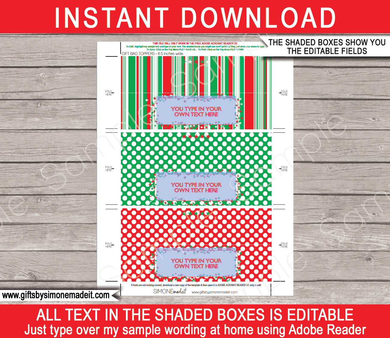 Toppers, Labels or Stickers for Free Print.