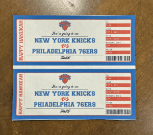 New York Knicks Game Gift Ticket Idea