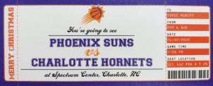 Phoenix Suns Game Ticket Gift Idea