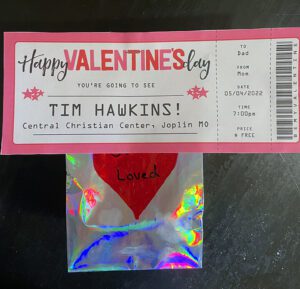 Valentine's Day Concert Ticket Gift Template - Editable DIY Printable