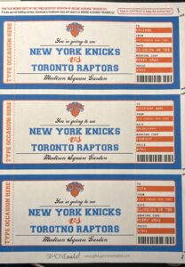 New York Knicks Game Tickets Gift Idea - Printable Template