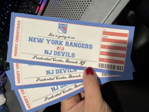 New York Rangers vs NJ Devils Gift Tickets