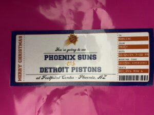 Phoenix Suns vs Detroit Pistons Gift Ticket