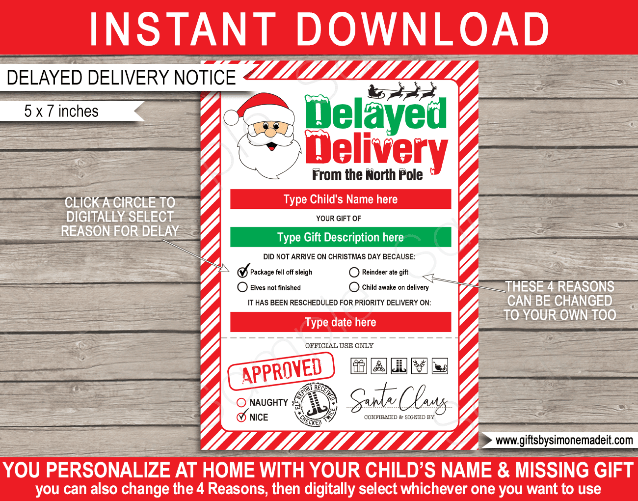 Christmas Special Delivery Gift Tags Printable Template