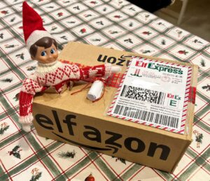 Elf on the Shelf Arrival Box and Label - Kids Christmas Idea