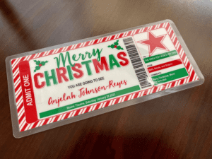 Christmas Anjelah Johnson-Reyes Comedy Stand Up Gift Ticket Printable Template