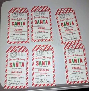 Christmas Santa Gift Tags Template